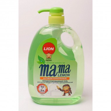 Средство для мытья посуды и детских принадлежностей Mama lemon &quot;Зеленый чай&quot; 1000 мл концентрированный гель — Городок мастеров