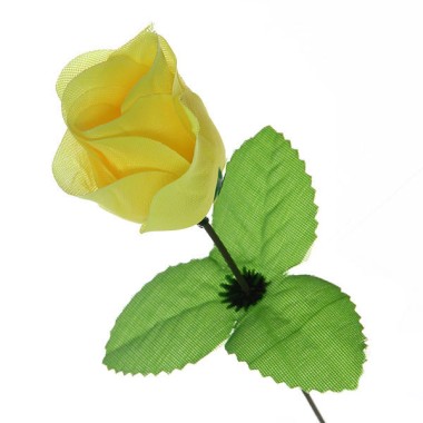 Цветок искусственный Роза желтая 32см — Городок мастеров