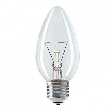 Лампа накаливания Philips B35 40W E27 CL свеча прозрачная ЛОН В35 40W CL Е27 — Городок мастеров