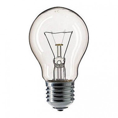 Лампа накаливания Pila A55 40W E27 CL груша прозрачная 114107 — Городок мастеров