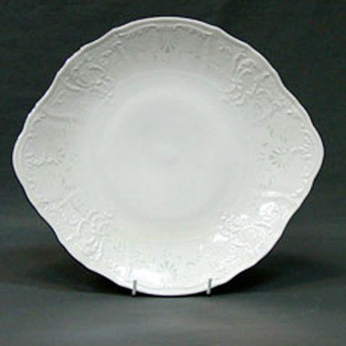 Тарелка для торта Деколь отводка платина Бернадотт 27 см (19680) — Городок мастеров