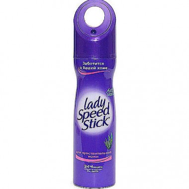 Дезодорант Lady speed stick 150мл Спрей Алоэ для чувствительной кожи — Городок мастеров