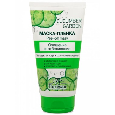 Маска-пленка для лица Cucumber Garden &quot;Очищение и отбеливание&quot; Флоресан 150 мл — Городок мастеров