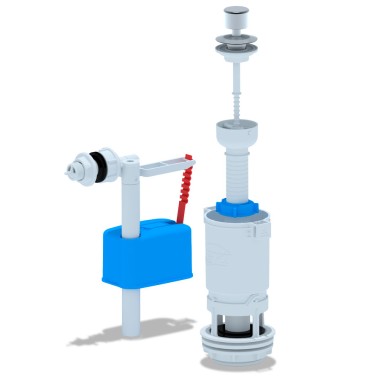 Арматура для сливного бачка 1/2&quot; АниПласт WC4050М боковой подвод, пластик, эконом — Городок мастеров