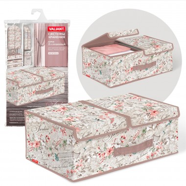 Короб для хранения вещей стеллажный 50х30х20 см Valiant Jardin двухсекционный JR-BOX-L2 — Городок мастеров