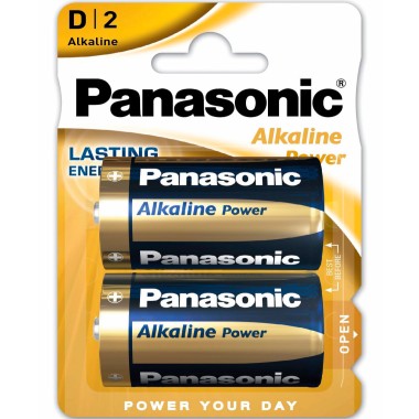 Батарейка LR20D Panasonic Alkaline BL-2 2шт — Городок мастеров