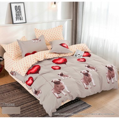 Комплект постельного белья 1,5-спальный поплин 70х70 RdTex NCT-826-Z — Городок мастеров