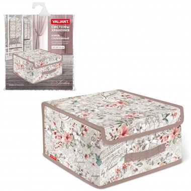 Короб для хранения вещей стеллажный 28х30х16 см Valiant Jardin с крышкой JR-BOX-LS — Городок мастеров