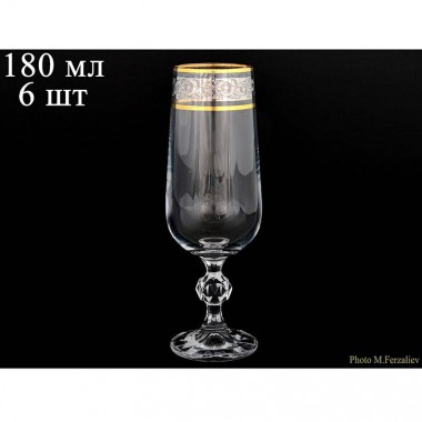 Набор бокалов для шампанского 180 мл Crystalite Bohemia &quot;Claudia&quot; панто 6 шт (01245) — Городок мастеров