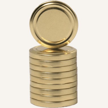Набор крышек для консервирования ТО-53 цвет золото, 10 шт — Городок мастеров