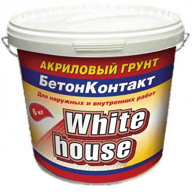Грунтовка White House Бетонконтакт 6 кг — Городок мастеров