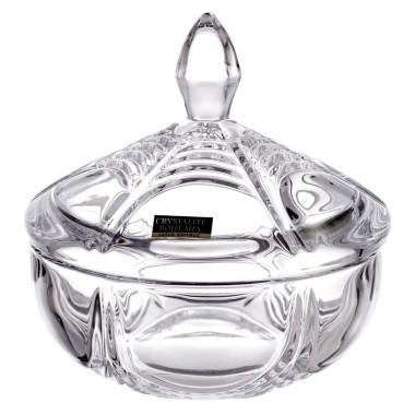 Конфетница с крышкой 15 см, Crystalite Bohemia &quot;Orion&quot; с крышкой (19021) — Городок мастеров