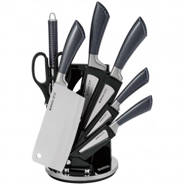 Набор ножей кухонных на подставке 7 предметов Hezog — Городок мастеров