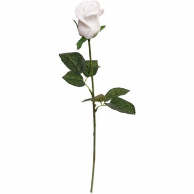Цветок искусственный 45 см Natur Роза белая — Городок мастеров
