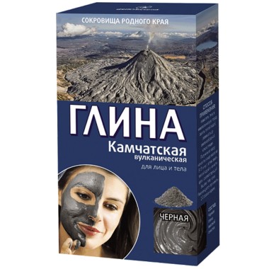Глина черная для лица и тела Камчатская вулканическая 100 г — Городок мастеров