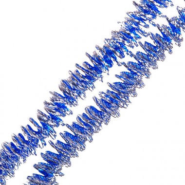 Мишура новогодняя Морозко &quot;Кольца-2&quot; d=3 см, серебро/синий длина 2 м — Городок мастеров