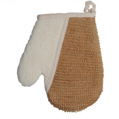 Мочалка-рукавичка для душа натуральная крупное плетение — Городок мастеров