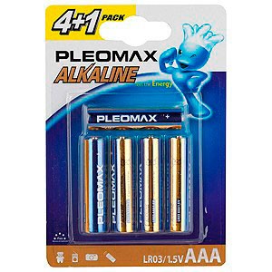 Батарейка LR03ААА Samsung Pleomax 1,5V алкалиновая 5 шт — Городок мастеров
