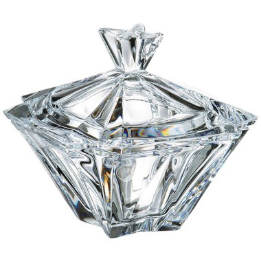 Конфетница 15 см, Crystalite Bohemia &quot;Metropolitan&quot; с крышкой (38156) — Городок мастеров