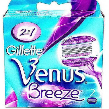 Кассеты сменные для женских бритвенных станков Gillette Venus Breeze 3 лезвия 2 шт — Городок мастеров
