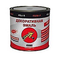 Эмаль Поли-Р декоративная(142)серебряная 160г — Городок мастеров