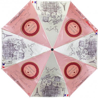Зонт женский d=104 см автомат Zemsa Розовые вставки — Городок мастеров