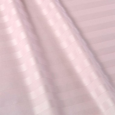 Простыня 1,5-спальная 150х220 страйп-сатин розовый крем Sonnet — Городок мастеров