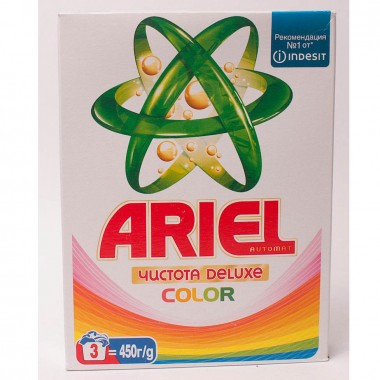 Стиральный порошок для цветных тканей Ariel &quot;Color&quot; чистота deluxe 450 г автомат — Городок мастеров