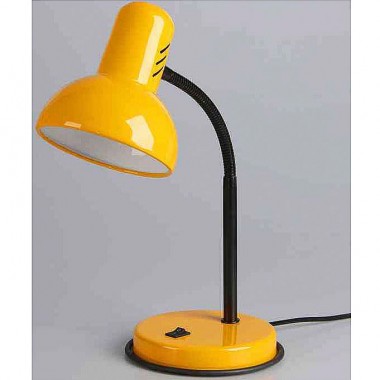 Настольная лампа с гибкой стойкой E27 1х60W НТ/MT2077А Ультра Лайт 53042 цвет апельсин — Городок мастеров