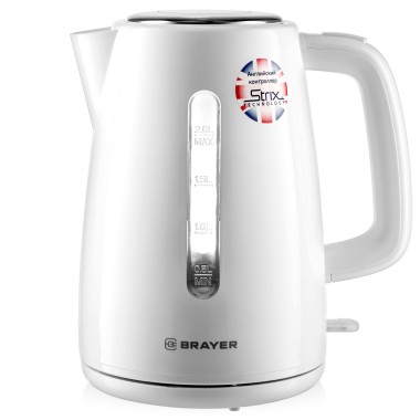 Чайник электрическй 2 литра Brayer Strix BR1058WH — Городок мастеров