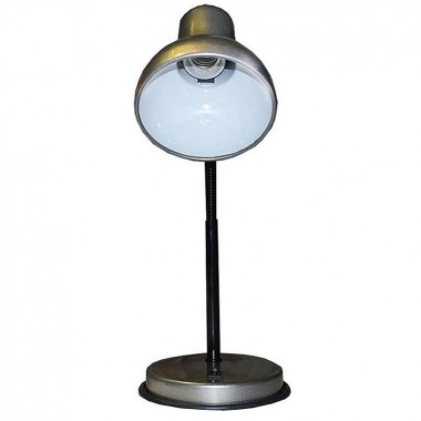 Настольная лампа с гибкой стойкой E27 1х60W НТ/MT2077А Ультра Лайт 53042 цвет серебро — Городок мастеров
