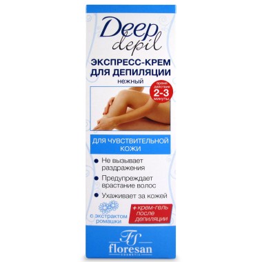 Крем-экспресс для депиляции Deep Depil &quot;Нежный&quot; для чувствительной кожи Флоресан 100 мл — Городок мастеров