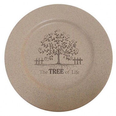 Тарелка обеденная керамическая 26 см &quot;Дерево жизни&quot; Terracotta — Городок мастеров