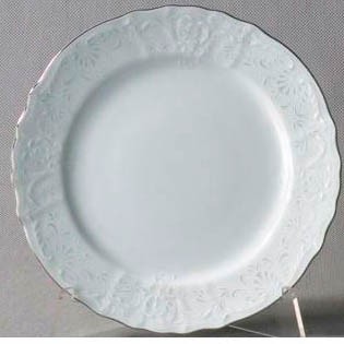 Набор тарелок обеденных 21 см &quot;Деколь&quot; отводка платина Бернадотт 6 шт, фарфор — Городок мастеров