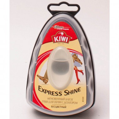 Губка для обуви бесцветная Kiwi &quot;Express Shine&quot; с дозатором для гладкой кожи — Городок мастеров