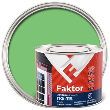 Эмаль ПФ-115 Faktor салатная 1.9 кг — Городок мастеров