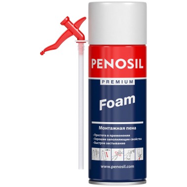 Пена монтажная Penosil Premium Foam 340 мл с трубочкой-аппликатором — Городок мастеров