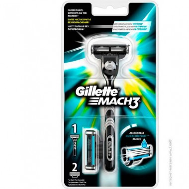 Станок для бритья мужской Gillette Mach3 + 2 кассеты — Городок мастеров