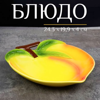 Блюдо Repast Rich Harvest Абрикос 24,3х19,9х4см 65091 — Городок мастеров
