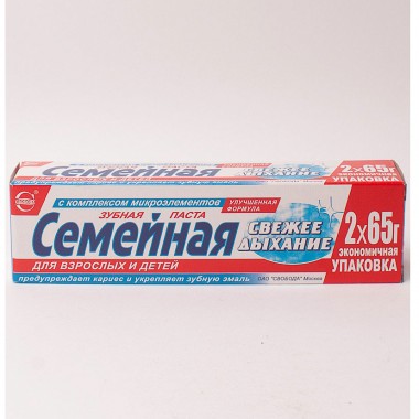 Зубная паста Свобода Семейная свежее дыхание 124 г — Городок мастеров