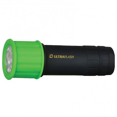 Фонарь Ultraflash LED15001-С 9LED 3хR03 зеленый с черным — Городок мастеров