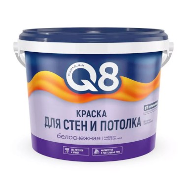Краска ВД  Formula для стен и потолков 2,7 кг акриловая(1/4) — Городок мастеров
