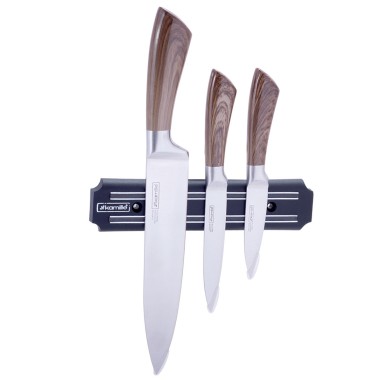 Набор ножей кухонных Kamille 4 предмета + магнитная полоса 5042 — Городок мастеров