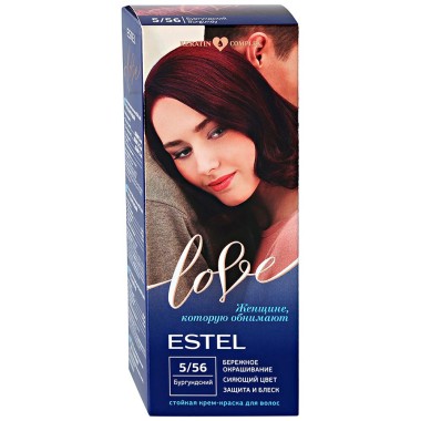 Краска-уход для волос Estel Love №5/56 бургунский — Городок мастеров