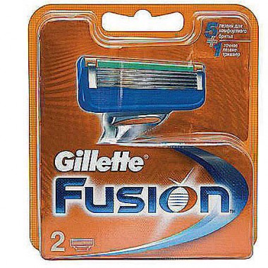 Кассеты сменные для мужских бритвенных станков Gillette Fusion 5 лезвий 2 шт — Городок мастеров