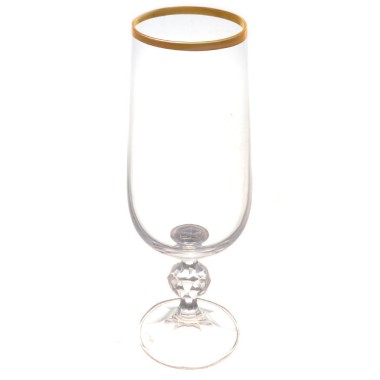 Набор бокалов для шампанского 180 мл &quot;Клаудиа/Sterna&quot; отводка золото 6 шт — Городок мастеров