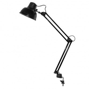 Настольная лампа на струбцине E27 1х60W &quot;Бета&quot; Трансвит 51711 цвет черный — Городок мастеров