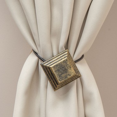 Подхват для штор магнитный Ajur MI M22-gold with black цвет золотой, 5,5 см — Городок мастеров