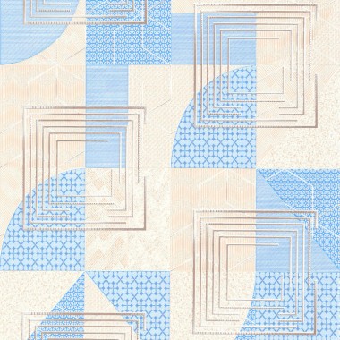 Обои виниловые на бумажной основе 0,53х10 м Дуэт, цвет бежевый-голубой 1347-81 — Городок мастеров