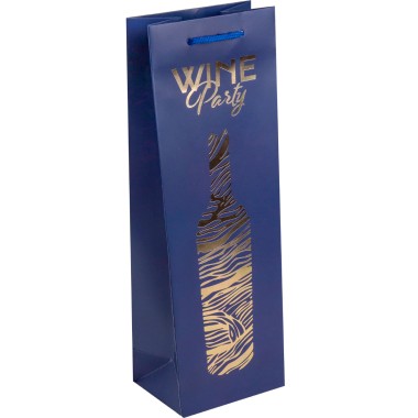 Пакет бумажный 12х9х36 см &quot;Расписная бутылка&quot; Miland ППК-2011 — Городок мастеров